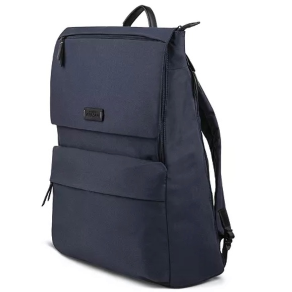 Bugatti Reborn Navy Blue Lightweight Multi-Pocket Lined Book Bag Backpack - Picture 1 of 16